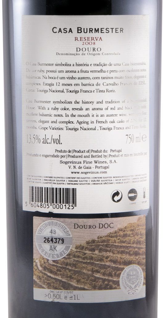 2008 Burmester Reserva red
