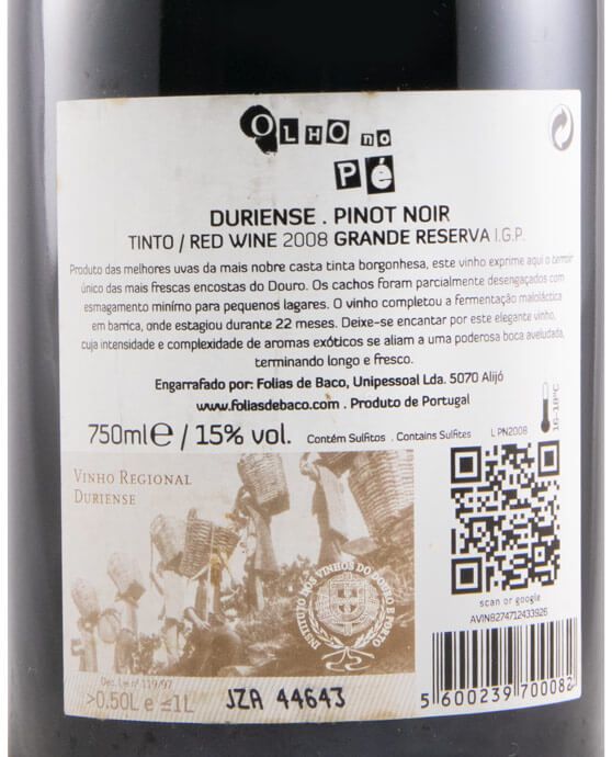 2008 Olho no Pé Pinot Noir Grande Reserva red