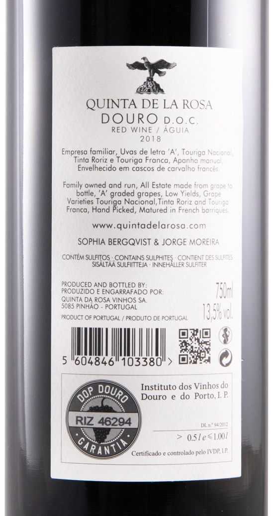 2018 Quinta de la Rosa red