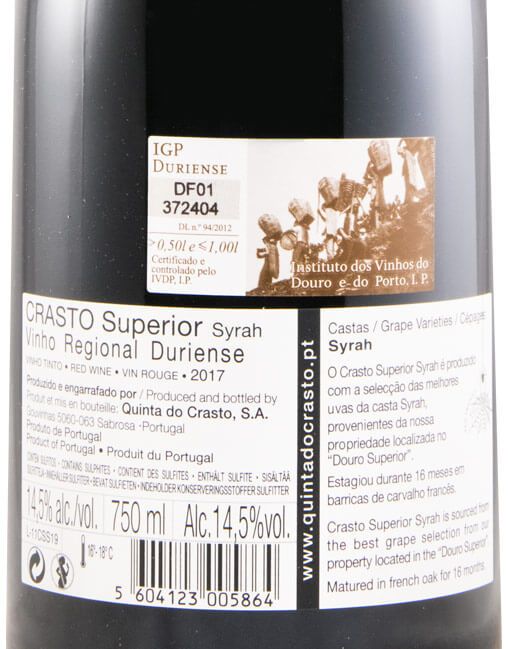 2017 Crasto Superior Syrah red