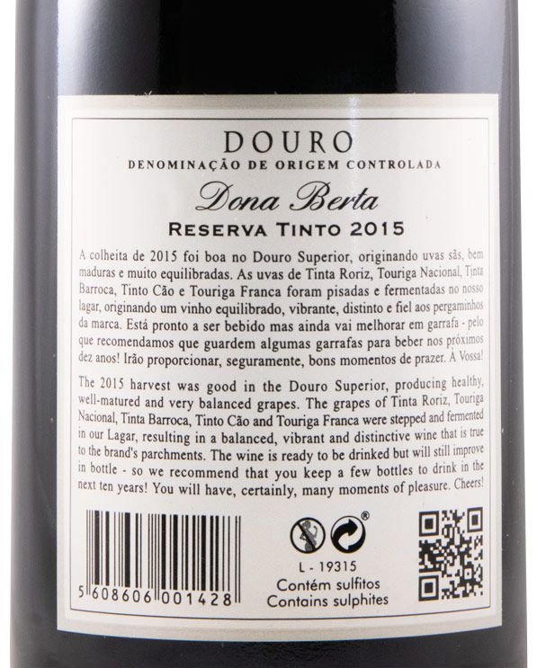 2015 Dona Berta Reserva red
