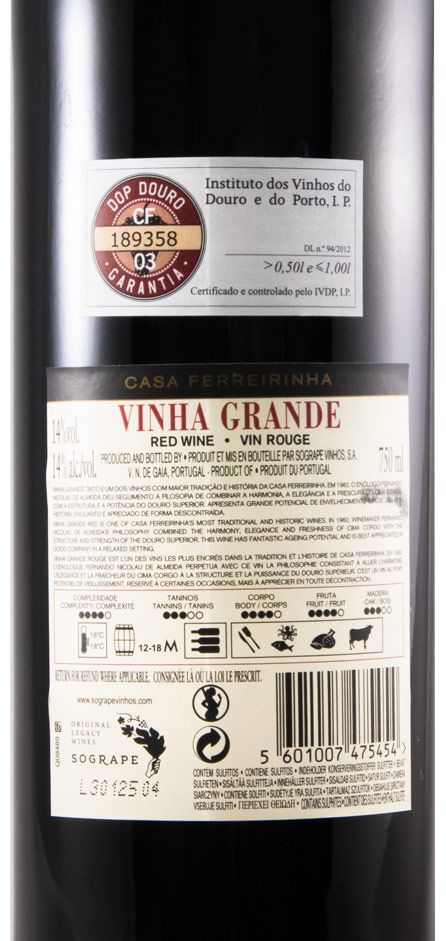 2018 Casa Ferreirinha Vinha Grande tinto