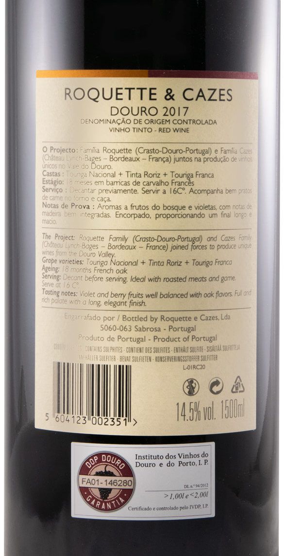 2017 Roquette & Cazes red 1.5L