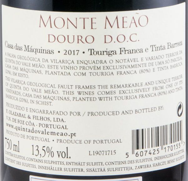 2017 Monte Meão Casa das Máquinas tinto