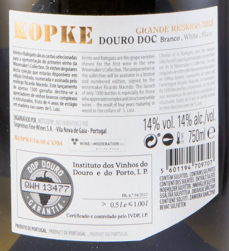 2015 Kopke Grande Reserva Limited Edition white