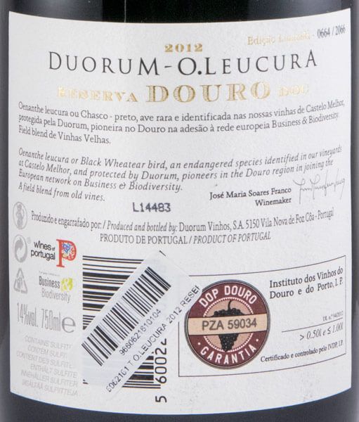 2012 Duorum O.Leucura Reserva tinto