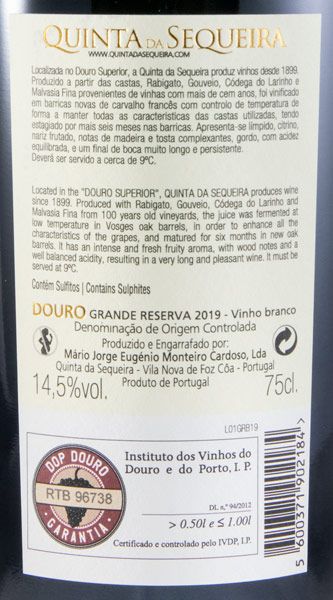 2019 Quinta da Sequeira Grande Reserva branco