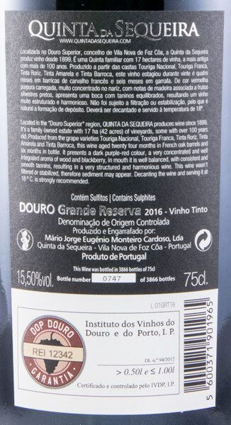 2016 Quinta da Sequeira Grande Reserva red