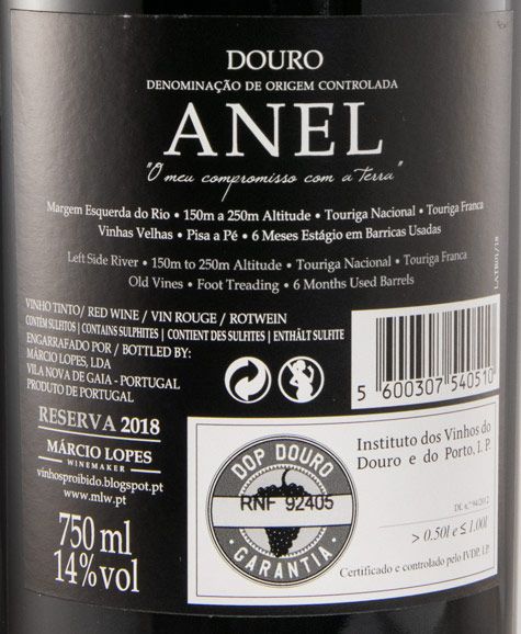 2018 Anel Reserva red