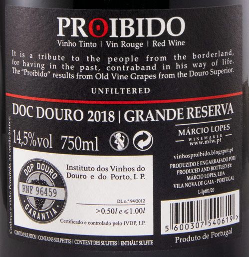 2018 Proibido Grande Reserva red