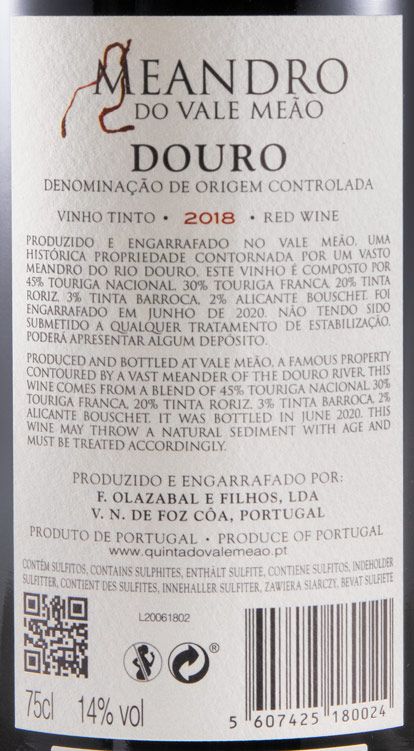 2018 Meandro do Vale Meão red