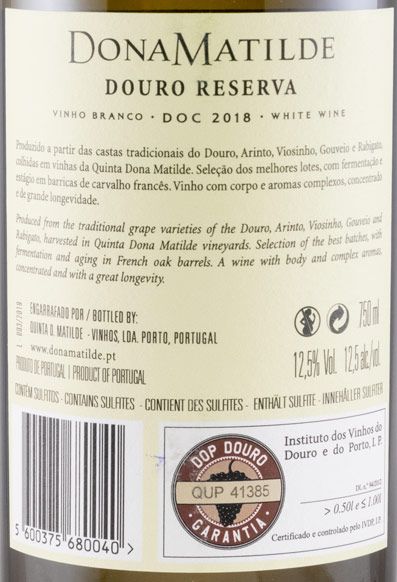 2018 Dona Matilde Reserva branco