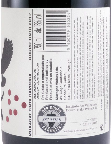 2017 Muxagat Tinta Barroca tinto