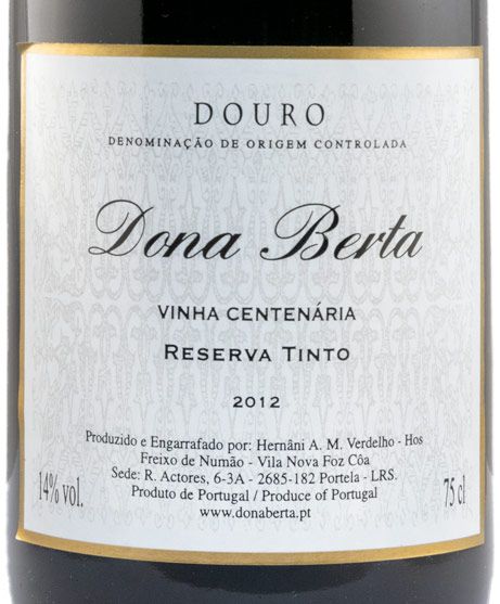 2012 Dona Berta Vinha Centenária tinto