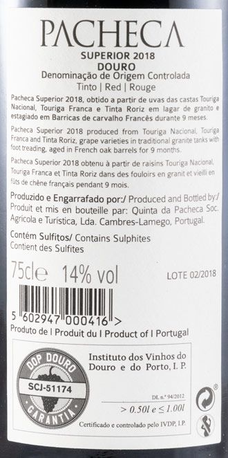 2018 Pacheca Superior tinto