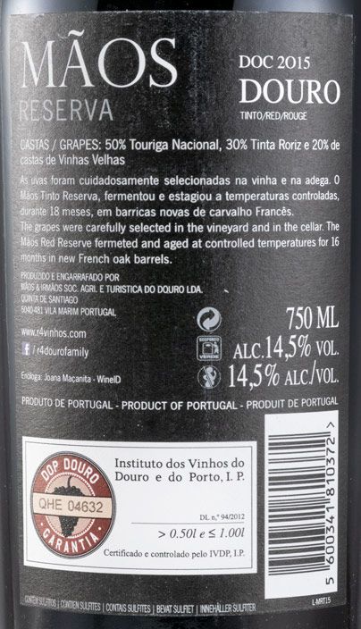 2015 Mãos Reserva red