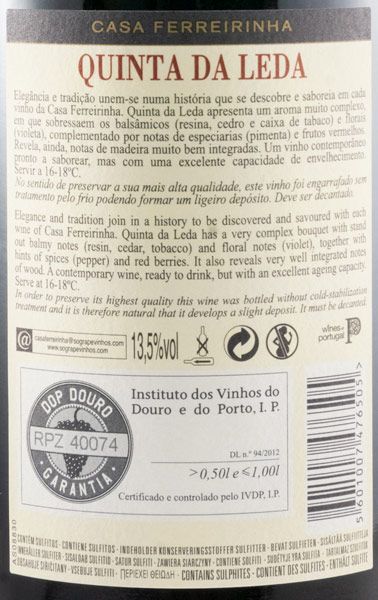 2017 Casa Ferreirinha Quinta da Leda red