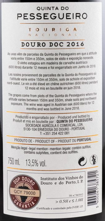 2016 Quinta do Pessegueiro Touriga Nacional red