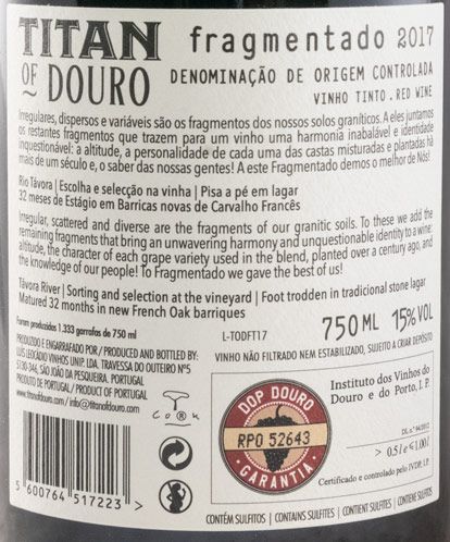 2017 Titan of Douro Fragmentado red