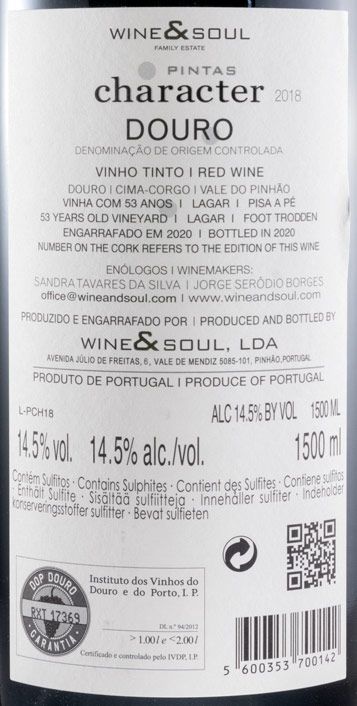 2018 Pintas Character tinto 1,5L