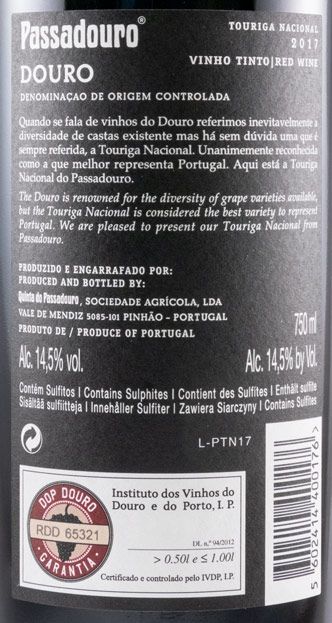 2017 Quinta do Passadouro Touriga Nacional red