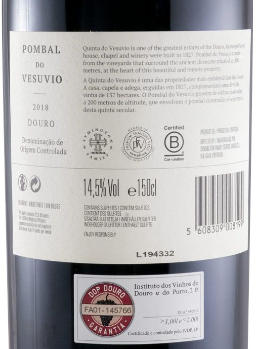 2018 Pombal do Vesuvio red 1.5L