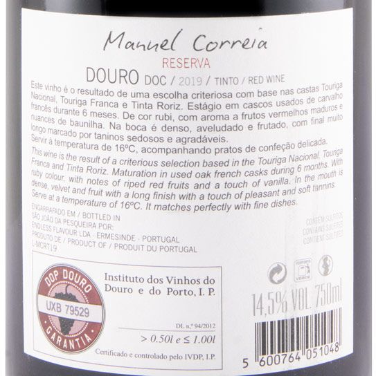 2019 Manuel Correia Reserva red