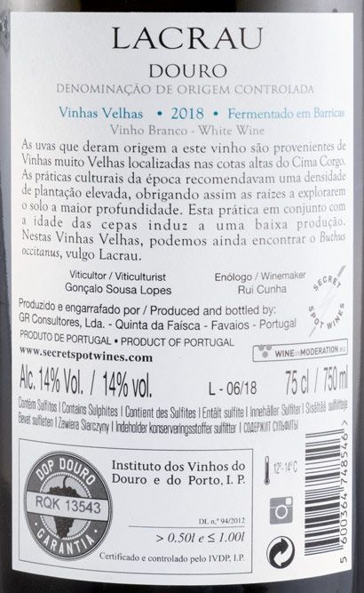 2018 Lacrau Vinhas Velhas white