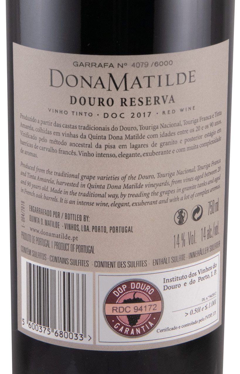 2017 Dona Matilde Reserva tinto