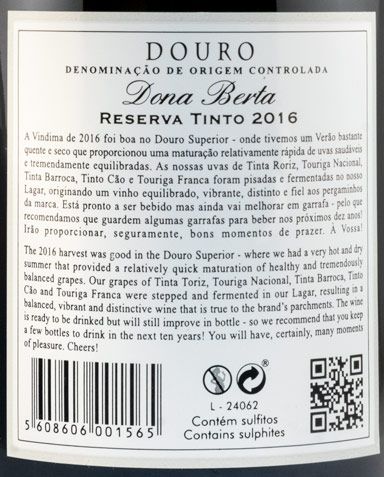 2016 Dona Berta Reserva red