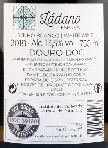 2018 Ládano Reserva branco