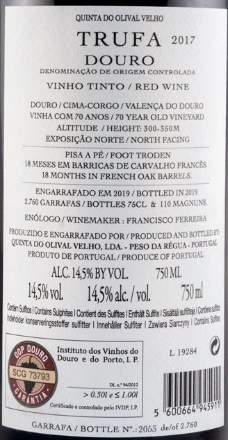 2017 Quinta do Olival Velho Trufa red