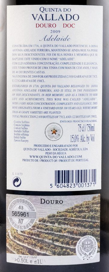 2009 Vallado Adelaide tinto
