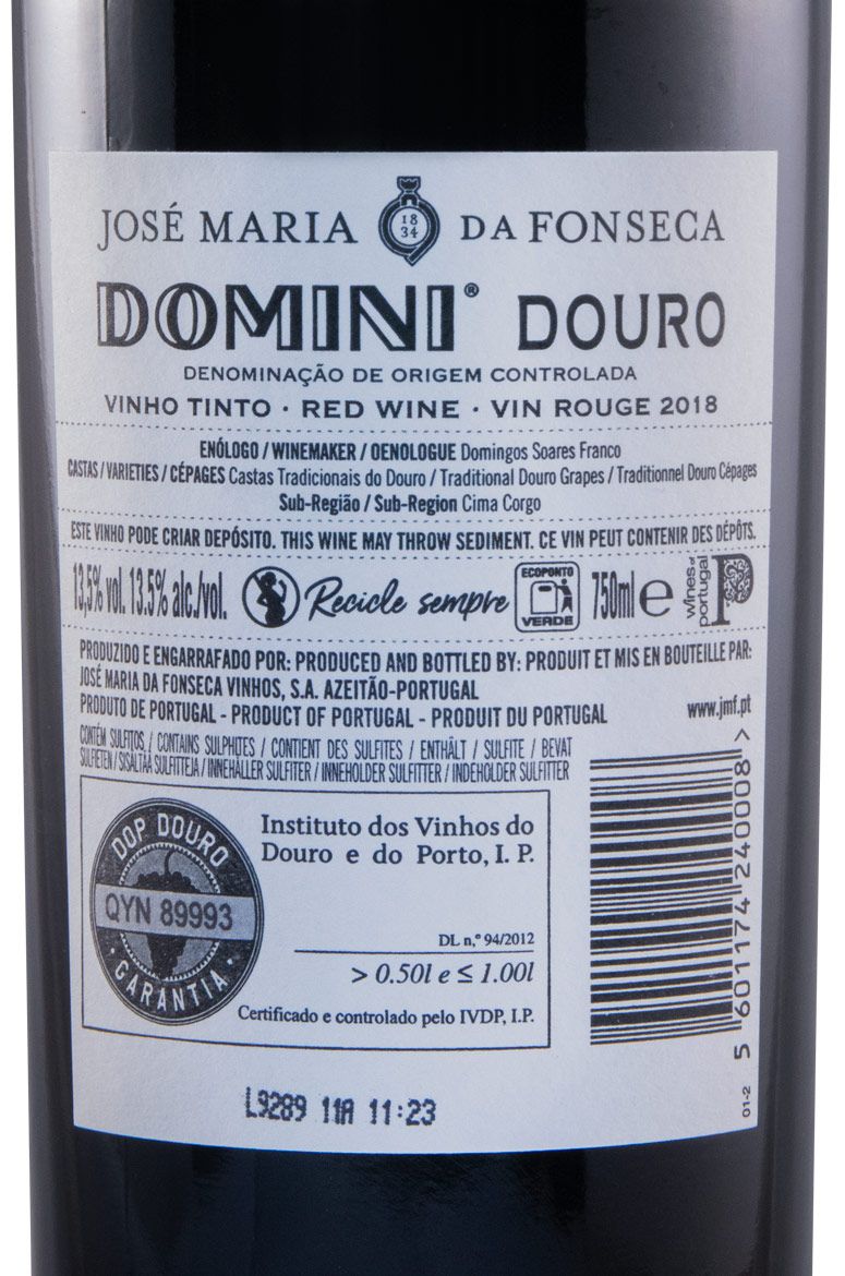 2018 José Maria da Fonseca Domini red