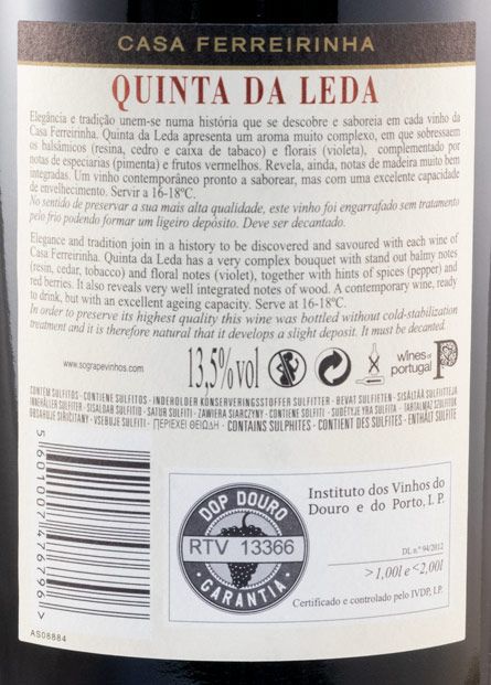 2017 Casa Ferreirinha Quinta da Leda red 1.5L