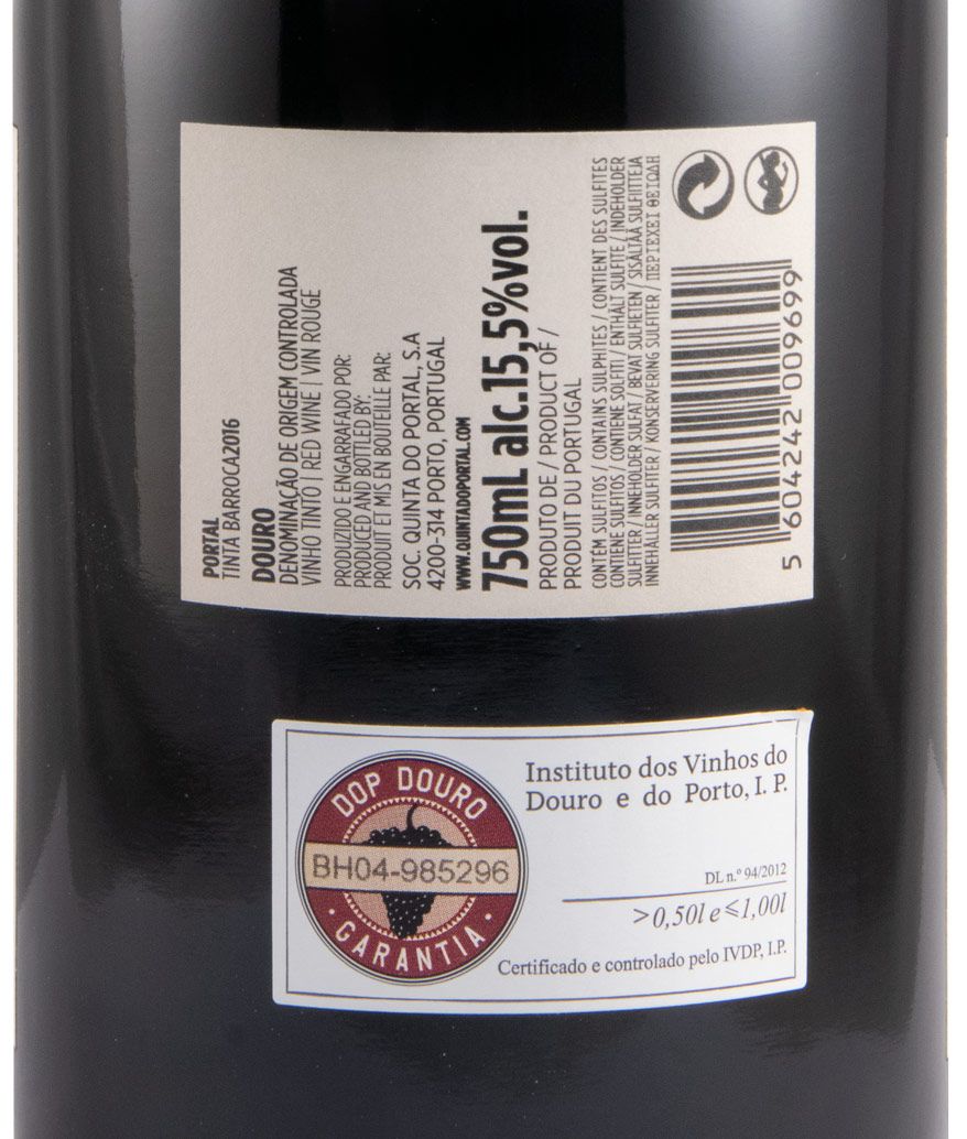 2016 Quinta do Portal Tinta Barroca red