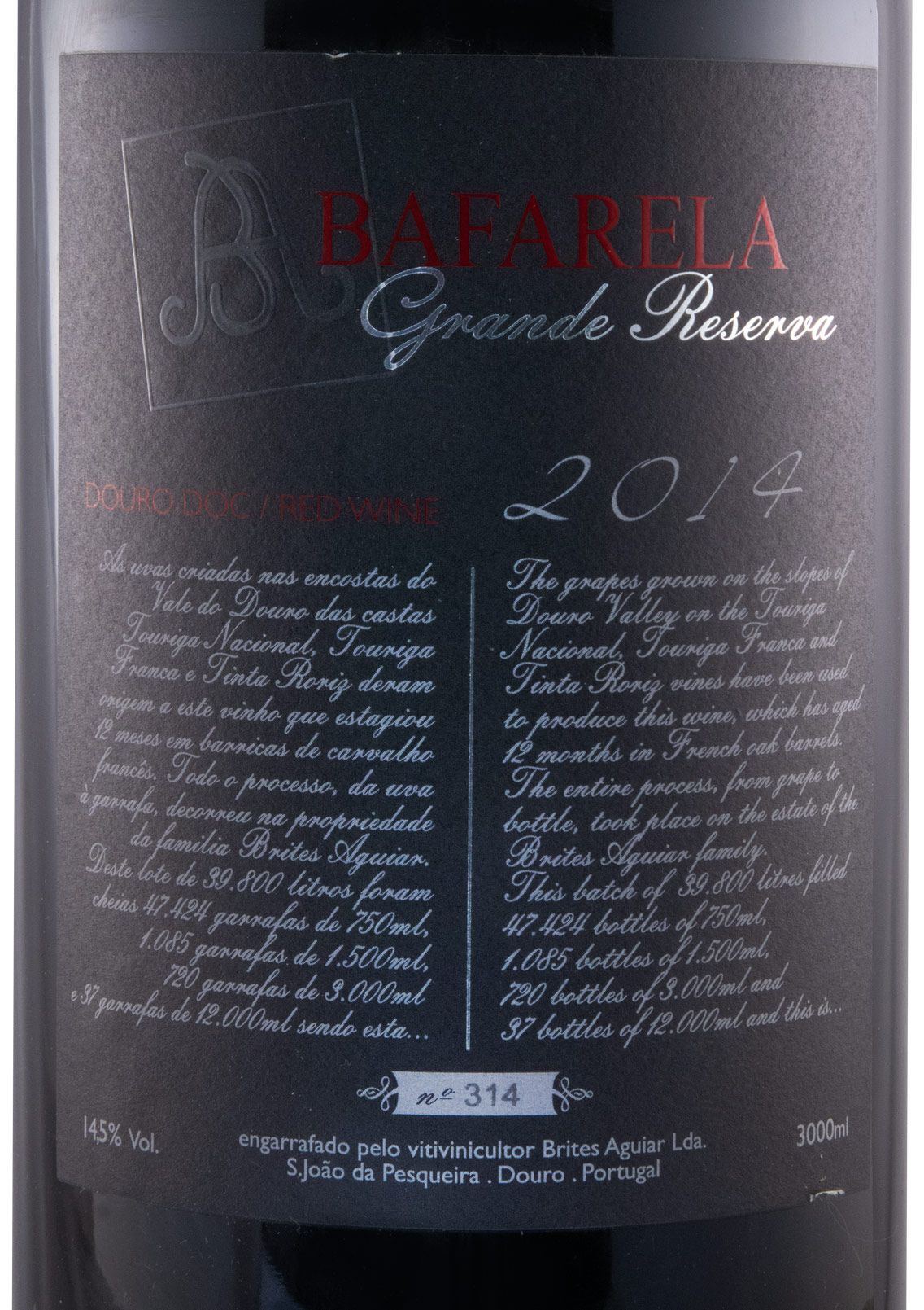 2014 Bafarela Grande Reserva tinto 3L