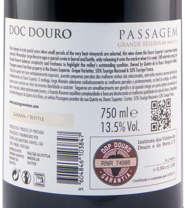 2015 Passagem Grande Reserva red