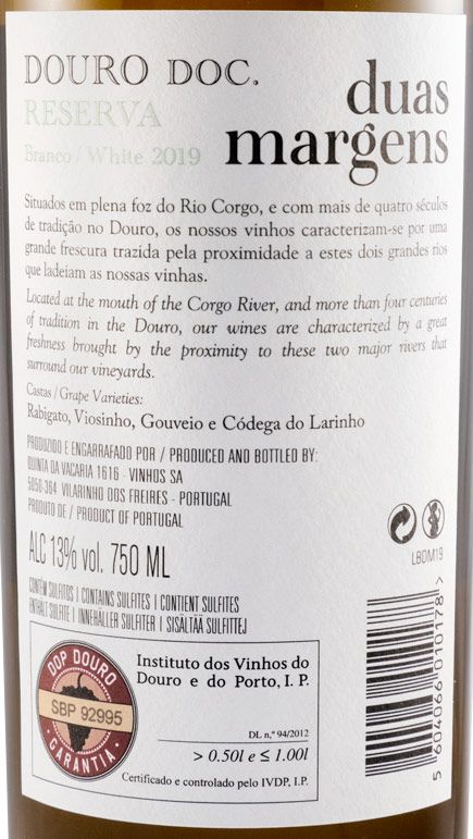 2019 Duas Margens Reserva branco