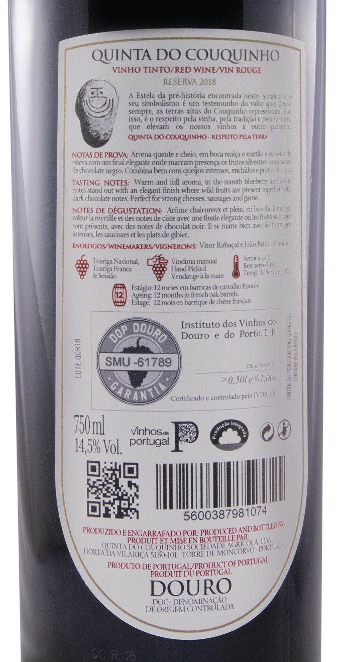 2018 Quinta do Couquinho Reserva tinto