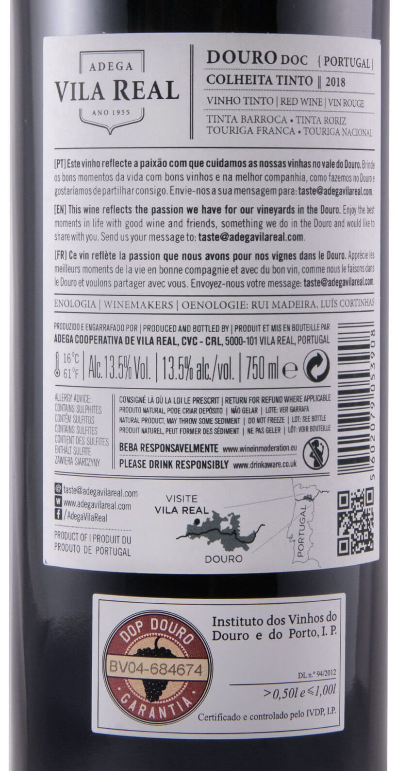 2018 Vila Real tinto