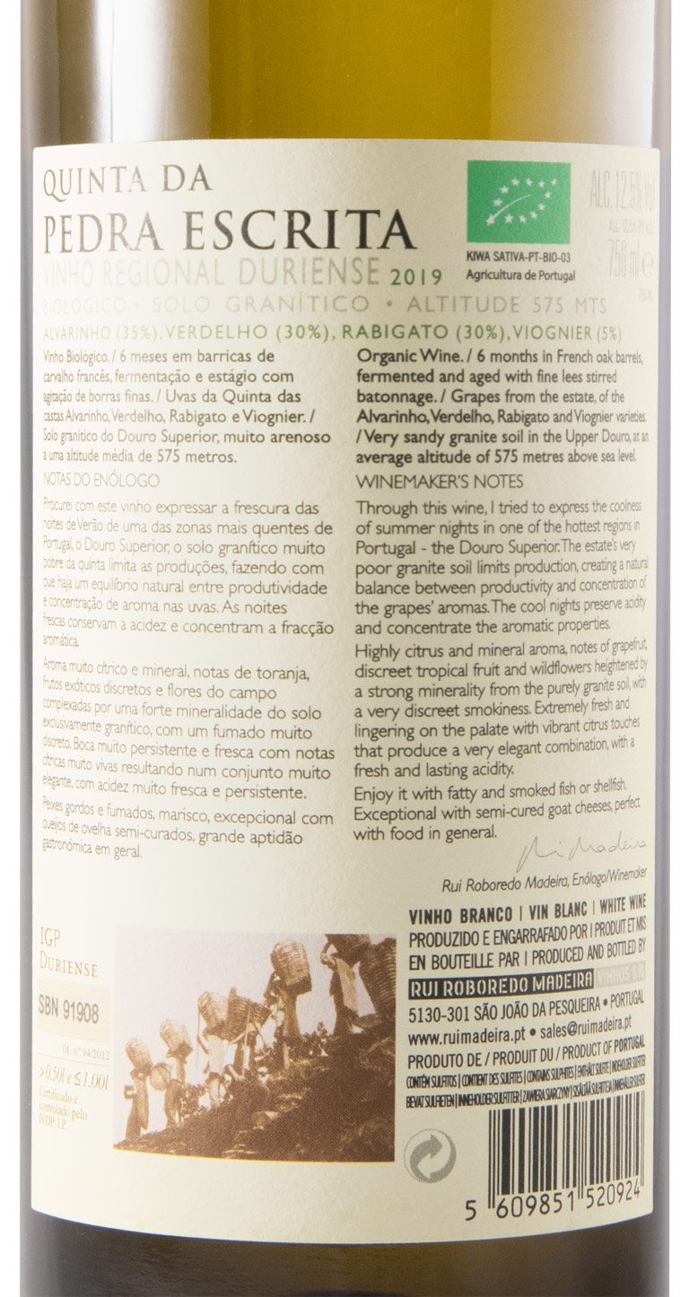 2019 Quinta da Pedra Escrita organic white