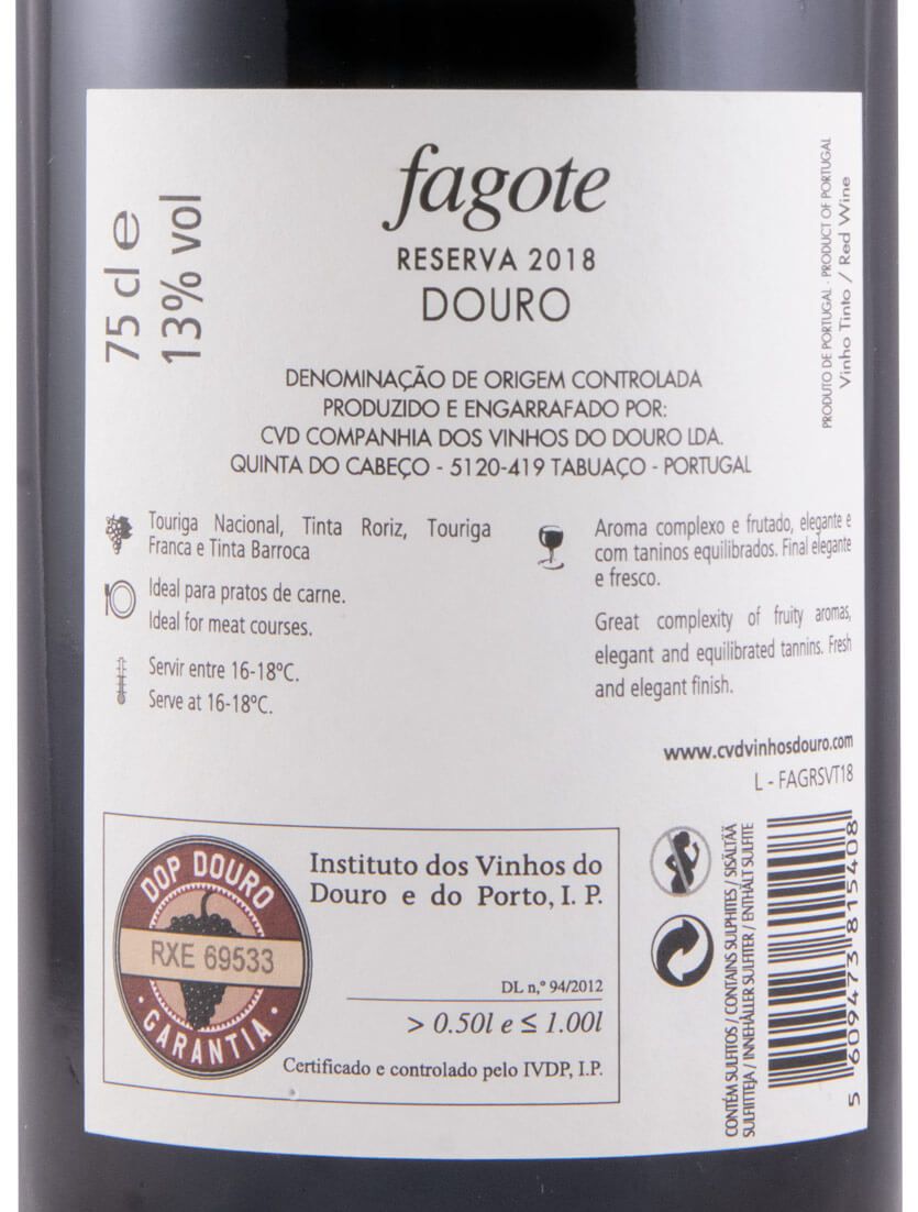 2018 Fagote Reserva red