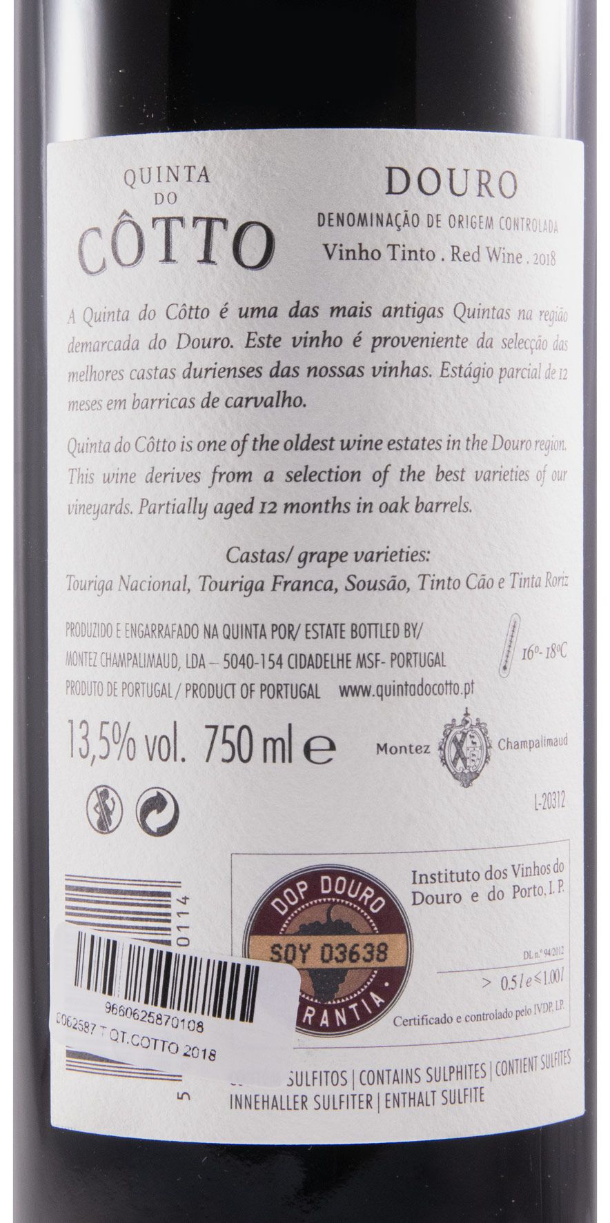 2018 Quinta do Côtto red