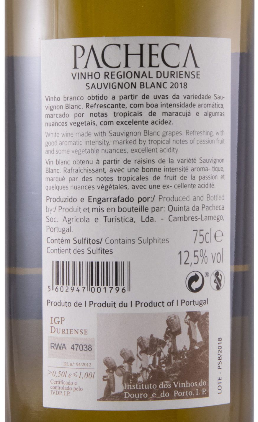 2018 Quinta da Pacheca Sauvignon Blanc white