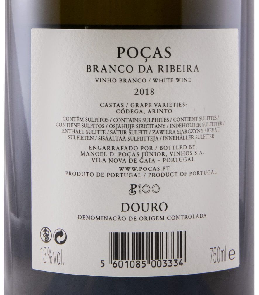 2018 Poças Branco da Ribeira branco