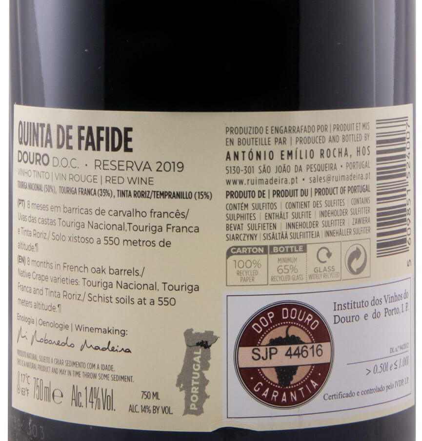 2019 Quinta de Fafide Reserva red