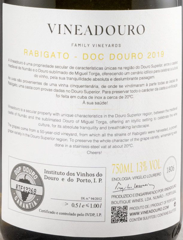 2019 Vineadouro Rabigato white
