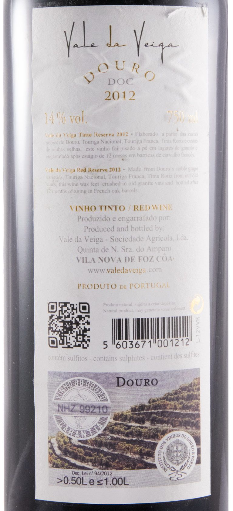 2012 Vale da Veiga Reserva red