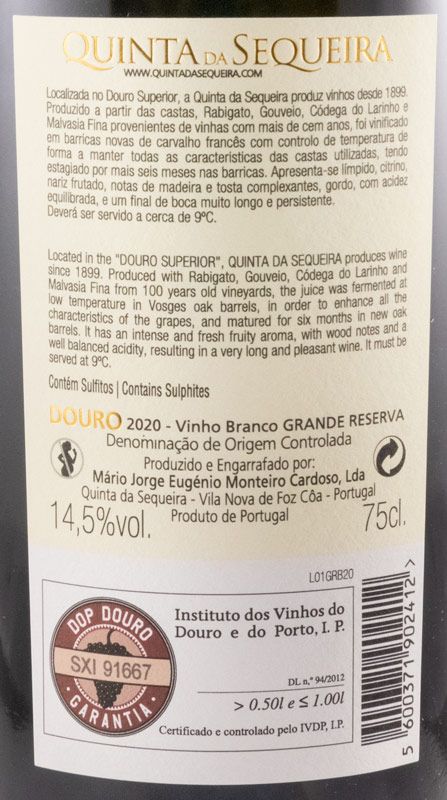2020 Quinta da Sequeira Grande Reserva white